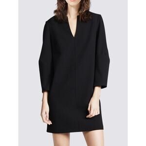 Fashion Women's Dress New V-neck Loose Solid Color Wrist Sleeve Above Knee Dress